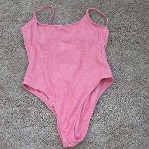 Womens Pink One-Piece Swimsuit